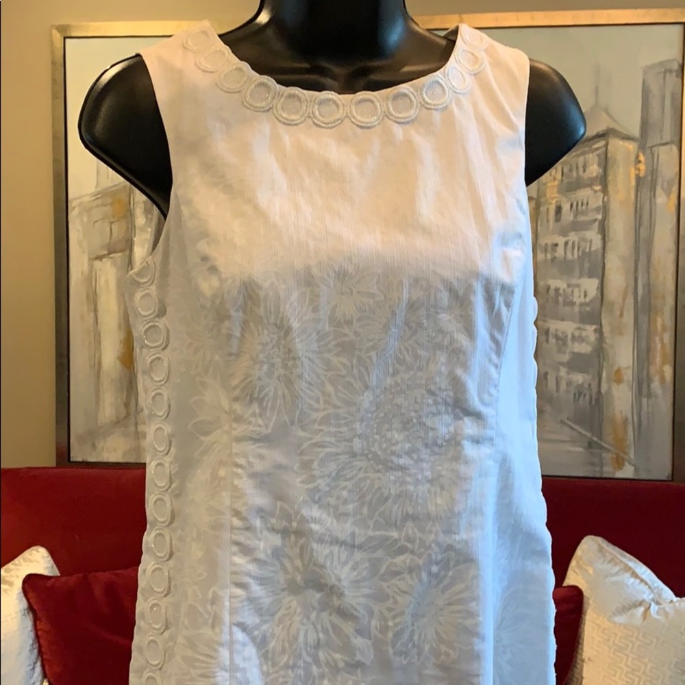 White on white classic dress!